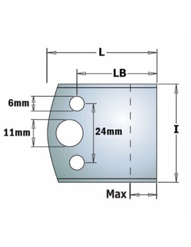 690.193H Para noży HSS 40x32,5x4 mm