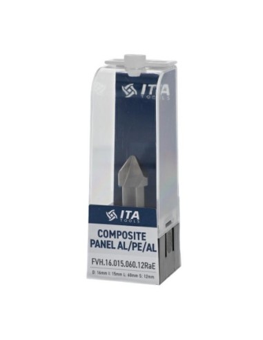 Frez VHM Z2 D16 I15 L60 S12 A90° RH alucobond