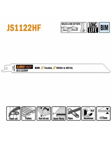 JS1122HF-20 Piła szablasta L  225I  205 H  19 K  0,90 TS  2,5