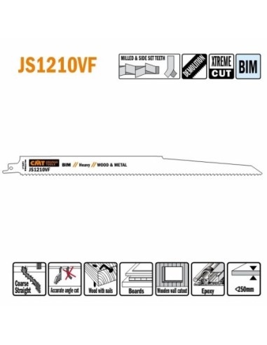 JS1210VF-5 Piła szablasta L  300I  280 H  22 K  1,60 TS  3,2-5