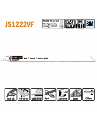 JS1222VF-5 Piła szablasta L  300I  280 H  19 K  0,90 TS  1,8-2,6