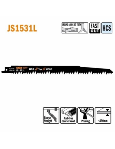 JS1531L-5 Piła szablasta L  240I  220 H  19 K  1,50 TS   5 5