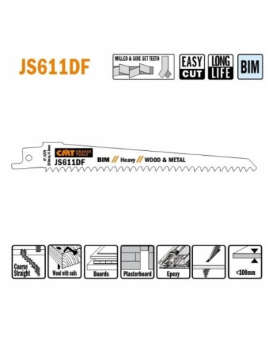 JS611DF-5 Piła szablasta L  150I  130 H  19 K  1,25 TS   4,3