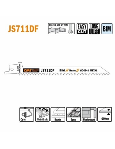 JS711DF-5 Piła szablasta L  150I  130 H  12 K  1,25 TS   4,3