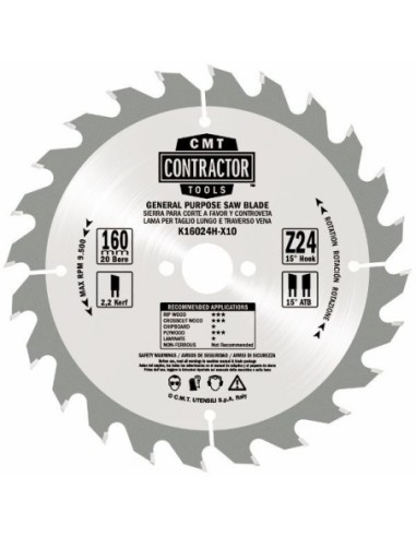 K13618H-X10  Piła D136 K1,5 F20Z18 15°ATB