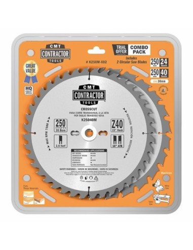 K250M-X02 Zestaw 2 pił HM D250K25024M + K25040M