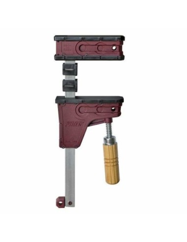 Ścisk pełnopowierzchniowy Piher PRL-30 cmax. siła nacisku 400 kg , ramię 8 cm, szyna 18x7mm, rękojeść drewniana