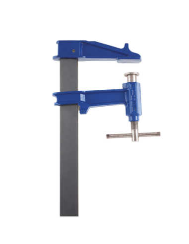 Ścisk śrubowy tłokowy Piher R-60 cmmax. siła nacisku 1000 kg , ramię 15 cm, szyna 40x10 mm, rękojeść T