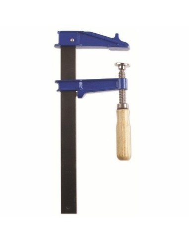 Ścisk śrubowy tłokowy Piher  EM-60 cmmax. siła nacisku 900 kg , ramię 8,5 cm, szyna 30x8 mm, rękojeść drewniana