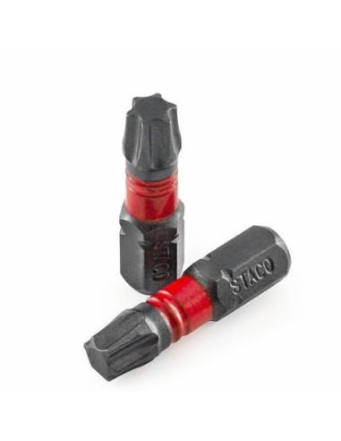 20195.STACO bit 1/4 TX30x25mm Udarowy20szt. czerwony