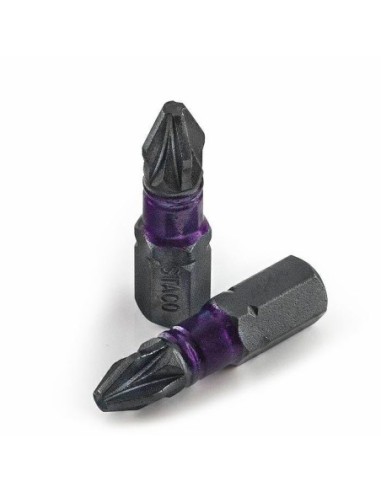 20796.STACO bit 1/4 PZ2x25mm Udarowy6 szt fioletowy