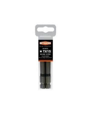 21752 STACO bit 1/4 TX15x89mm8 szt kolor czarny