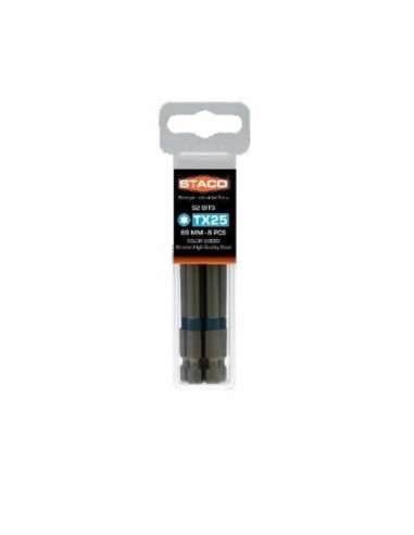 21754 STACO bit 1/4 TX25x89mm8 szt kolor niebieski