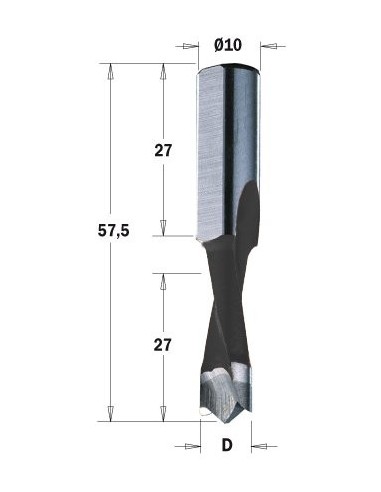 310.100.41 Wiertło NP HW D10x27 L57,5S10x25 RH  XTREME-HW
