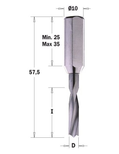 310.530.21 Wiertło NP HWM D3x9 L57,5S10x35 RH  XTREME