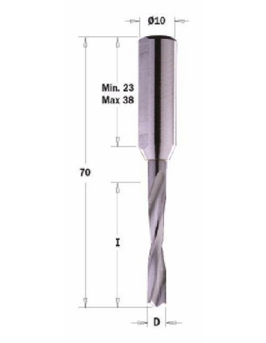 311.035.21 Wiertło NP HWM D3,5x18 L70S10x38 RH XTREME-HWM maszynowy