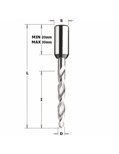 314.030.21 Wiertło HW P D3 X-TREMEI27 L70 S10x30 RH