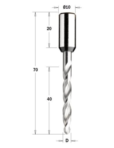 314.100.21 Wiertło P HWM D10 I35 L70S10x27 RH XTREME-HWM