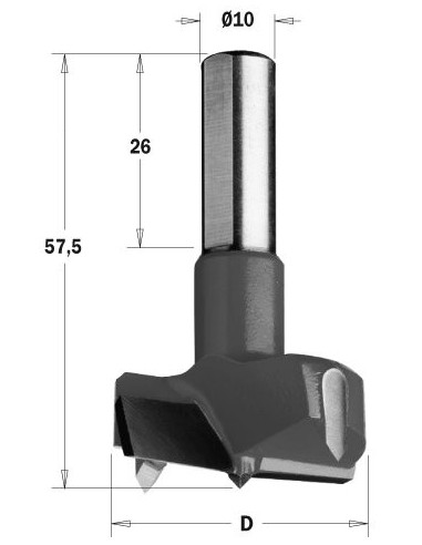 317.180.11 Wiertło Puszkowe HWD18 L57,5 S10x26 RH