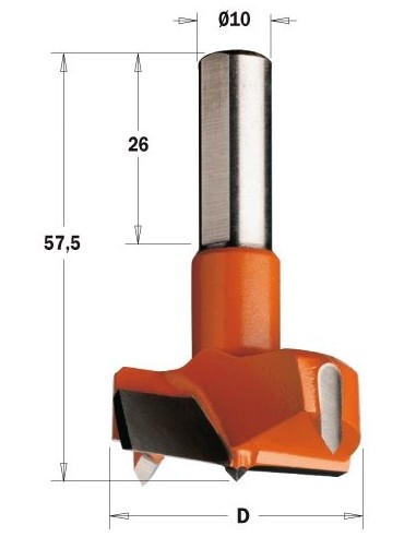 317.190.12 Wiertło Puszkowe HWD19 L57,5 S10x26 LH