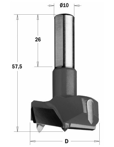 317.420.11 Wiertło Puszkowe HWD42 L57,5 S10x26 RH