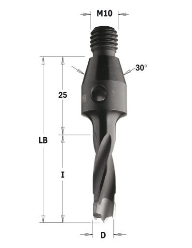 341.060.11 Wiertło NP gw-trzp HW D6I30 LB55 SM10/30o RH