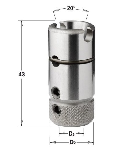 360.201.00 Szybkozłączka D310 D220L43 RH+LH MORBIDELLI