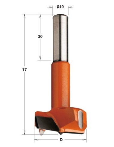 370.200.12 Wiertło PUSZKOWE HM D20L77 S10x30 LH