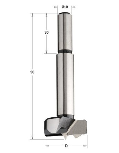512.451.31 Wiertło Puszkowe SP RHD45 L90 S10x30 (uchwyt cylindryczny)
