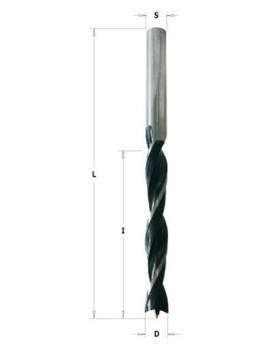 517.200.31 Wiertło NP HS D20 I135L200 S10 RH (uchwyt cylindryczny)