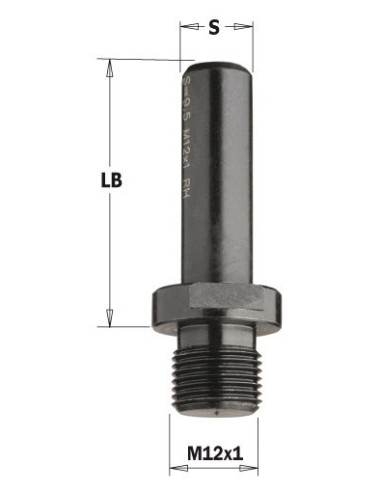 532.120.01 Uchwyt z gwintem S12x30 L35M12x1