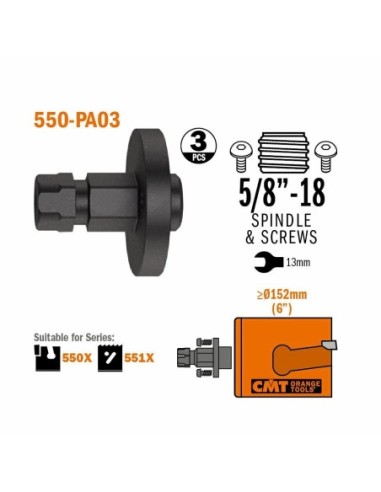 550-PA2 Adaptor 5/8" do otwornic  150 mm 3 szt.