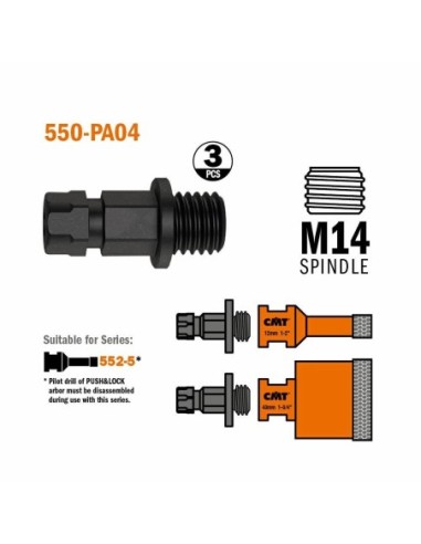 550-PA04 Adaptor M14 do otwornic 552.5 3 szt.