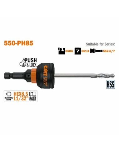 550-PH85 Uchwyty do otwornic chwyt HEX 8,4